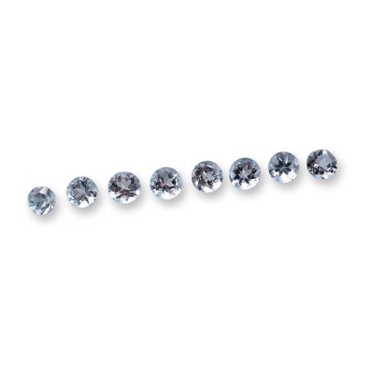 Sale Photo Thumbnail #370: Group of Round Brilliant Cut Aquamarine Gemstones