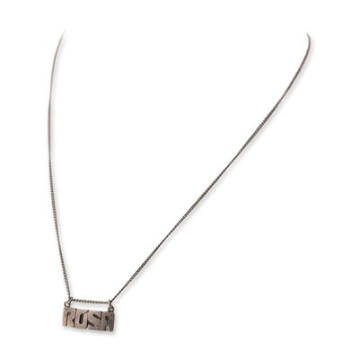 Sale Photo Thumbnail #348: Sterling Silver Personalized Rosa Nameplate Necklace
