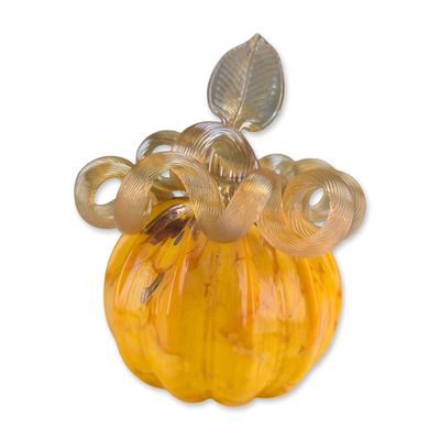 Sale Photo Thumbnail #280: Steven Lundberg Studios Art Glass Hand-Blown Pumpkin