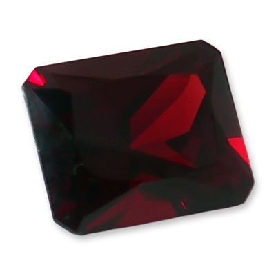 Sale Photo Thumbnail #181: Rectangular Cut Red Garnet Loose Gemstone