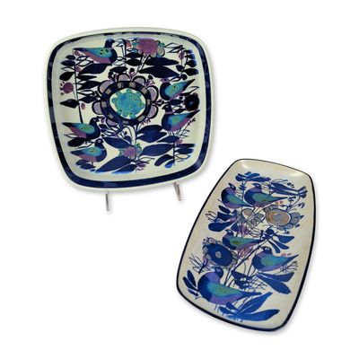 Sale Photo Thumbnail #93: 2pc Royal Copenhagen Faience Dishes