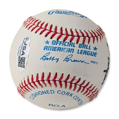 Sale Photo Thumbnail #308: Maury Wills Signed Official American League Rawlings Baseball