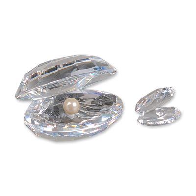Sale Photo Thumbnail #224: 2pc Swarovski Crystal Shell with Pearl Figurines