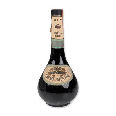 Sale Photo Thumbnail #106: Nuyens Creme de Menthe Liqueur Bottle