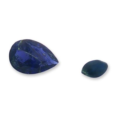 Sale Photo Thumbnail #177: Two Loose Royal Blue Sapphire Gemstones