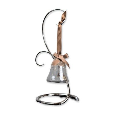 Sale Photo Thumbnail #256: 2pc Swarovski Crystal SCS 2017 Jubilee Bell Ornament and Display Stand