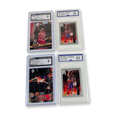 Sale Photo Thumbnail #320: 4pc Upper Deck Michael Jordan Graded Basketball Card Collection