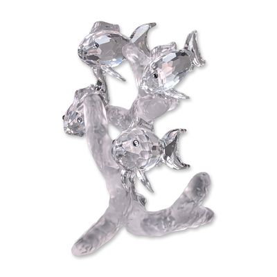 Sale Photo Thumbnail #228: Swarovski South Sea Crystal School of Fish Figurine