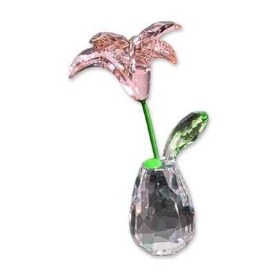 Sale Photo Thumbnail #39: Swarovski Flower Dreams Pink Rose Figurine