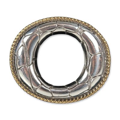 Sale Photo Thumbnail #172: Terry Stack Two-Tone Belt Buckle