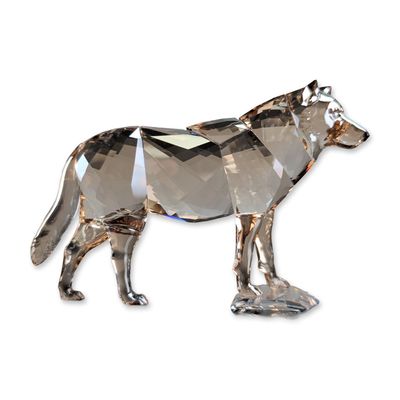 Sale Photo Thumbnail #58: Swarovski SCS Golden Shadow Crystal Gray Wolf Figurine