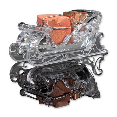 Sale Photo Thumbnail #70: Swarovski Silver Crystal Holiday Sleigh