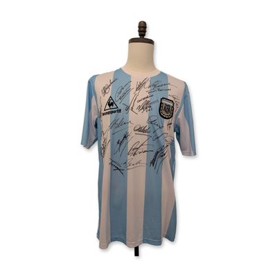 Sale Photo Thumbnail #119: Argentina 1986 Maradona and Team Signed Soccer Jersey