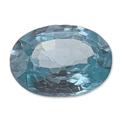Sale Photo Thumbnail #197: Light Blue Oval Faceted Topaz Gemstone