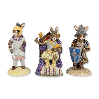 Sale Photo Thumbnail #277: Trio of Royal Doulton Roman Empire Bunnykins Figurines