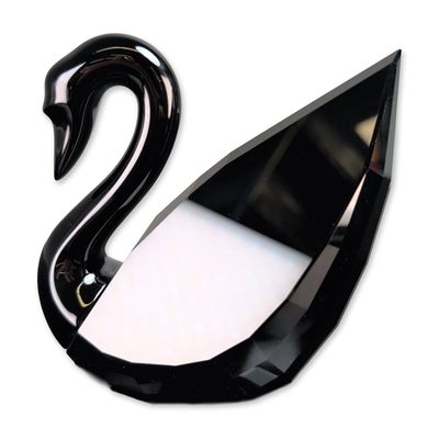 Sale Photo Thumbnail #27: Swarovski Jet Black Crystal Soulmates Swan Figurine