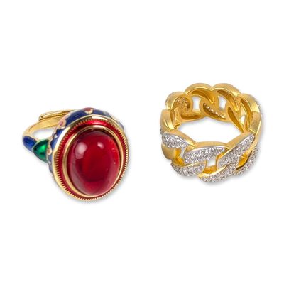 Sale Photo Thumbnail #155: 2pc Gold-Plated Rings