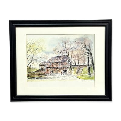 Sale Photo Thumbnail #334: Tor Wilthill, Norway's Resistance Museum, Framed Illustration Print