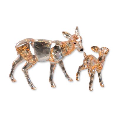 Sale Photo Thumbnail #237: Swarovski Crystal Golden Shadow Figurines, Fawn and Doe