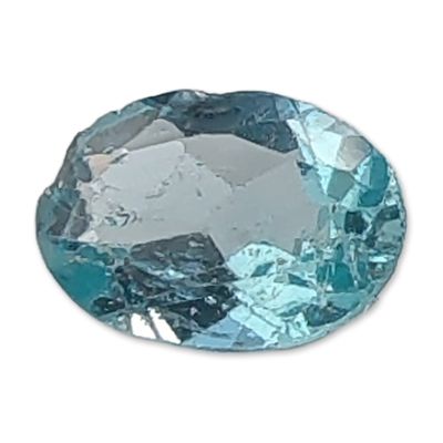Sale Photo Thumbnail #194: Oval Faceted Light Blue Apatite Gemstone