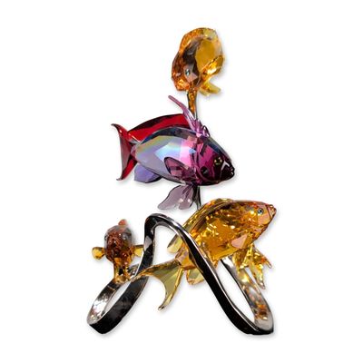 Sale Photo Thumbnail #227: Swarovski Crystal Sea Goldies Fish Sculpture