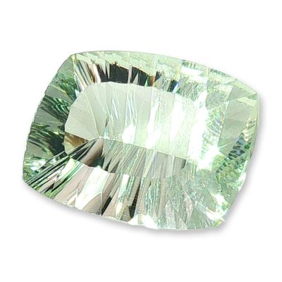 Sale Photo Thumbnail #392: Concave Cut Pale Green Quartz Loose Gemstone