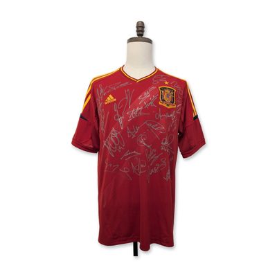 Sale Photo Thumbnail #305: Spain 2012 Euro Multi-Autographed Soccer Jersey