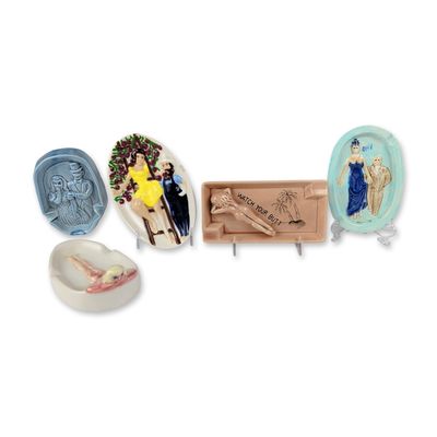 Sale Photo Thumbnail #152: 5pc Erotic Risque Ceramic Ashtrays