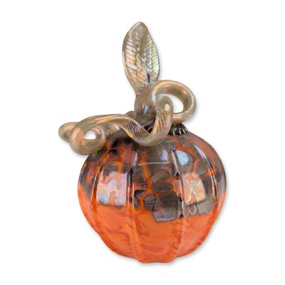 Sale Photo Thumbnail #84: Steven Lundberg Art Glass Pumpkin Signed Sculpture