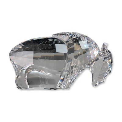 Sale Photo Thumbnail #241: Swarovski Faceted Clear Crystal Buffalo Figurine