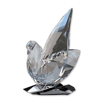 Sale Photo Thumbnail #220: Swarovski Faceted Lead Crystal Soulmates Dove Figurine