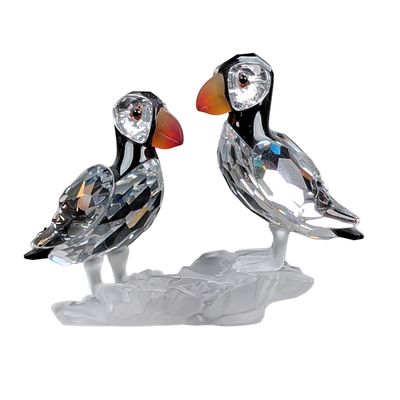Sale Photo Thumbnail #222: Swarovski Silver Crystal Puffin Pair Figurine