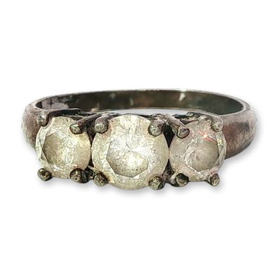 Sale Photo Thumbnail #340: Sterling Silver Trilogy 3 Stone Ring