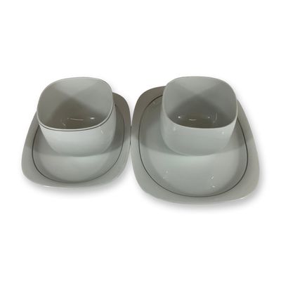 Sale Photo Thumbnail #96: 4pc Rosenthal Studio-Linie Suomi White Porcelain Bowls and Serving Platters