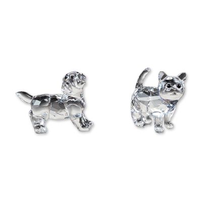 Sale Photo Thumbnail #417: 2pc Swarovski Crystal Animal Figurines