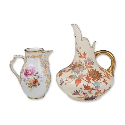 Sale Photo Thumbnail #94: Two Pointons England and KPM Berlin Porcelain Pitchers
