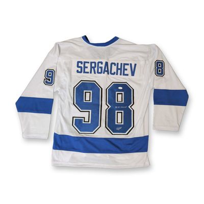 Sale Photo Thumbnail #137: Signed Mikhail Sergachev Custom Tampa Bay Jersey