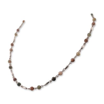 Sale Photo Thumbnail #162: Sterling Silver Multi-Color Tourmaline Necklace