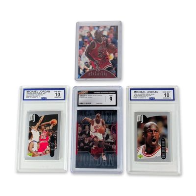 Sale Photo Thumbnail #8: 4pc Michael Jordan Upper Deck Graded and Ungraded Card Collection