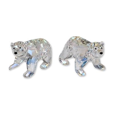 Sale Photo Thumbnail #254: Swarovski SCS Moonlight Crystal Pair of Polar Bear Cubs