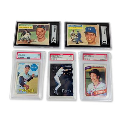 Sale Photo Thumbnail #128: 5pc Collection of Graded MLB Baseball Cards