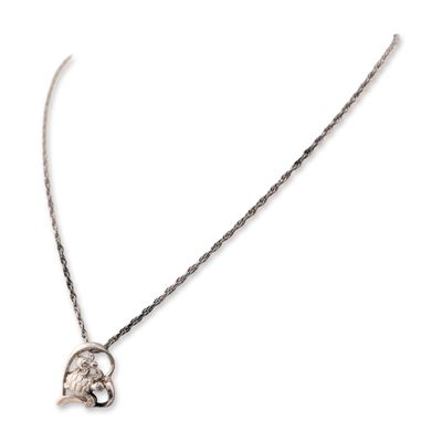 Sale Photo Thumbnail #163: Sterling Silver Turtle Heart Necklace