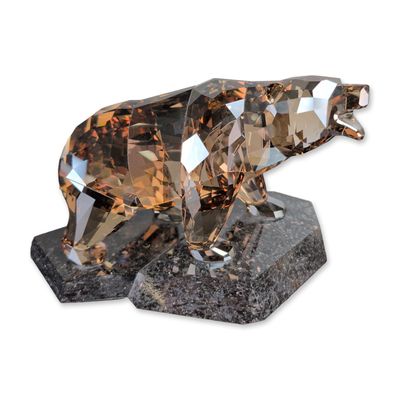 Sale Photo Thumbnail #426: Swarovski Soulmates Series Golden Teak Crystal Bear Figurine