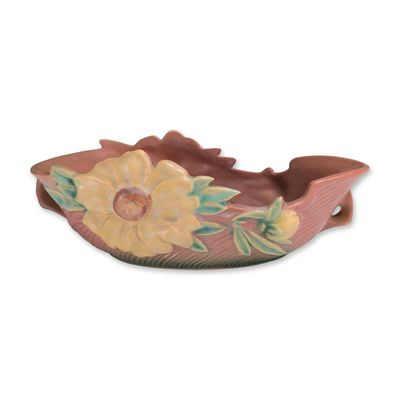 Sale Photo Thumbnail #287: Roseville Pottery Peony Console Bowl