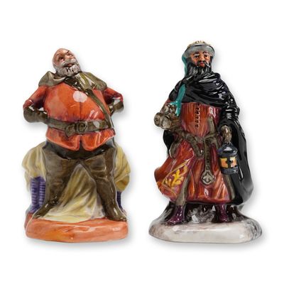 Sale Photo Thumbnail #74: 2 Royal Doulton Mini Figurines Falstaff HN3236 & Good King Wenceslas HN3262