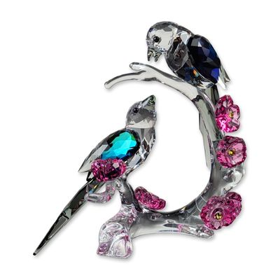 Sale Photo Thumbnail #400: Swarovski Crystal Bird Figurine, Magpies
