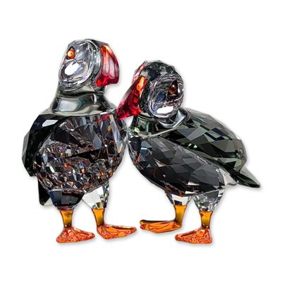 Sale Photo Thumbnail #22: Swarovski Crystal Atlantic Puffins Pair Figurine