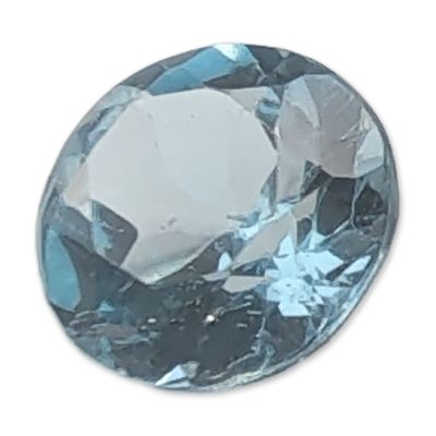 Sale Photo Thumbnail #383: Loose Round Brilliant Cut Blue Topaz Gemstone