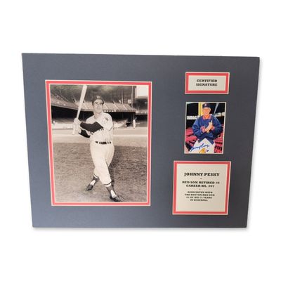 Sale Photo Thumbnail #312: Stacks of Plaques Johnny Pesky Signed Display