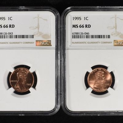 Sale Photo Thumbnail #194: (4) GRADED MEMORIAL CENTS